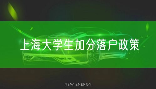 上海大学生加分落户政策