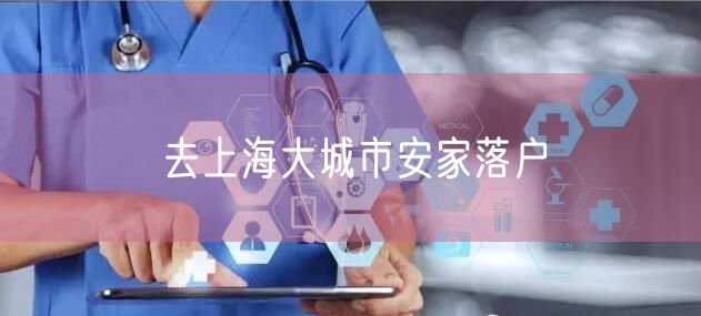 去上海大城市安家落户