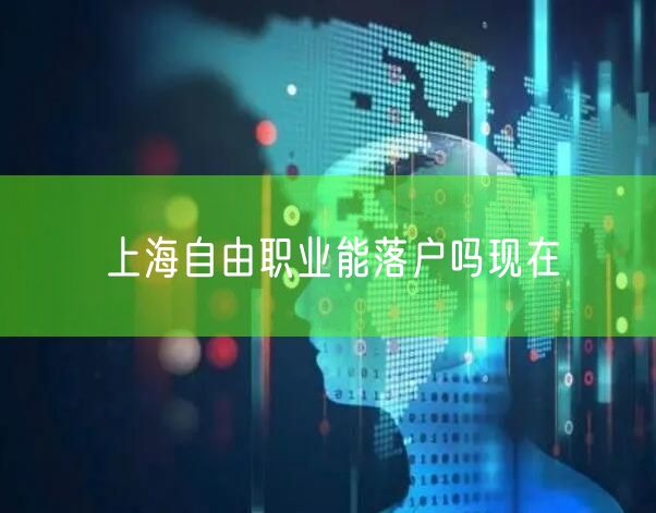 上海自由职业能落户吗现在
