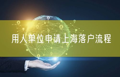 用人单位申请上海落户流程