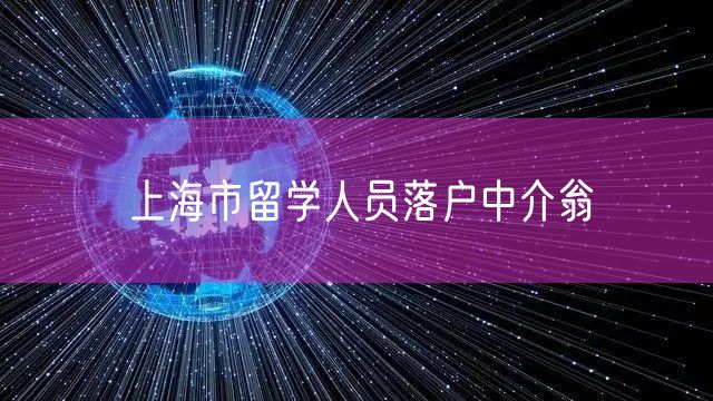 上海市留学人员落户中介翁