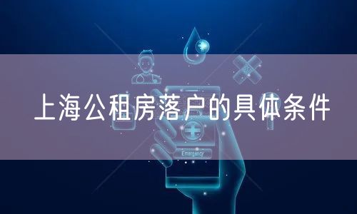 上海公租房落户的具体条件
