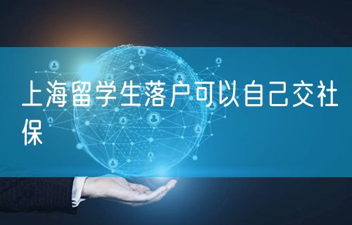 上海留学生落户可以自己交社保