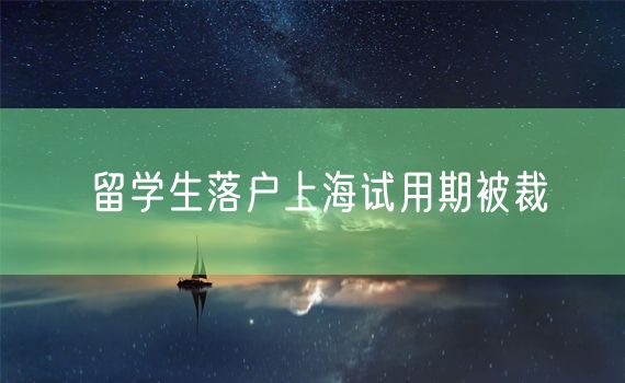 留学生落户上海试用期被裁
