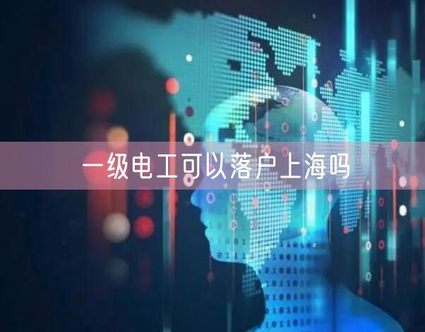 一级电工可以落户上海吗