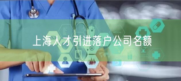 上海人才引进落户公司名额