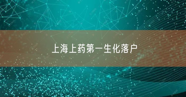 上海上药第一生化落户