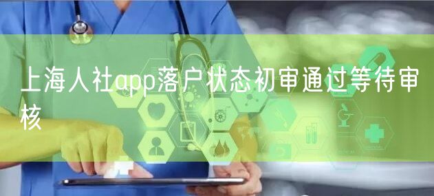 上海人社app落户状态初审通过等待审核