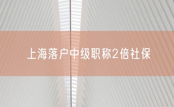 上海落户中级职称2倍社保