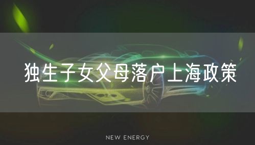独生子女父母落户上海政策
