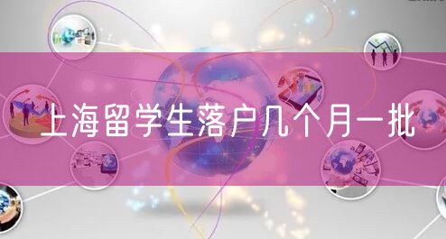 上海留学生落户几个月一批