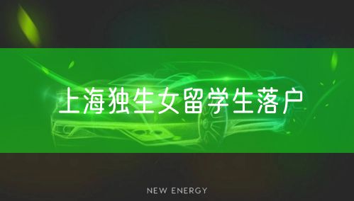 上海独生女留学生落户