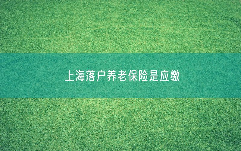 上海落户养老保险是应缴