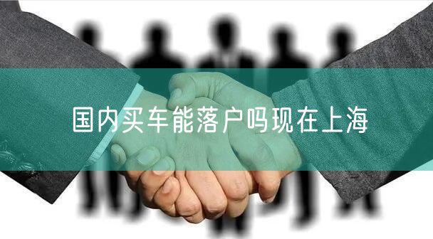 国内买车能落户吗现在上海