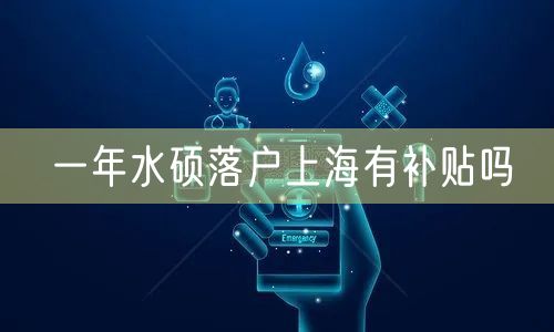 一年水硕落户上海有补贴吗