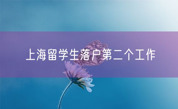 上海留学生落户第二个工作