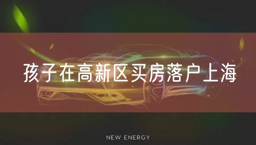 孩子在高新区买房落户上海