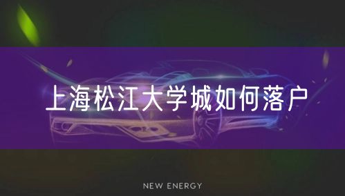 上海松江大学城如何落户