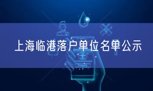 上海临港落户单位名单公示
