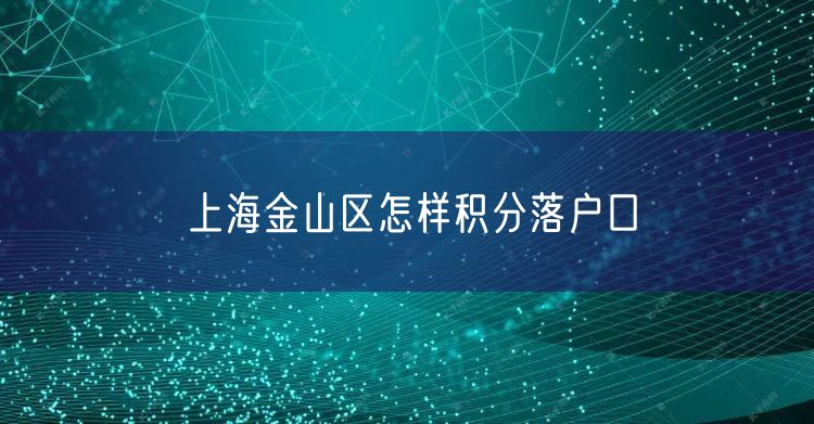 上海金山区怎样积分落户口