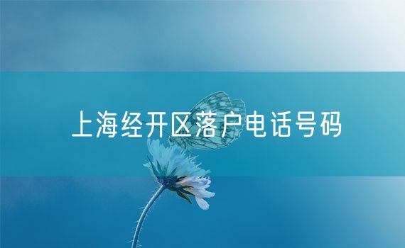 上海经开区落户电话号码