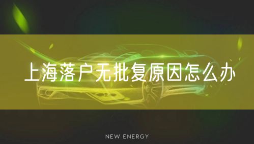 上海落户无批复原因怎么办