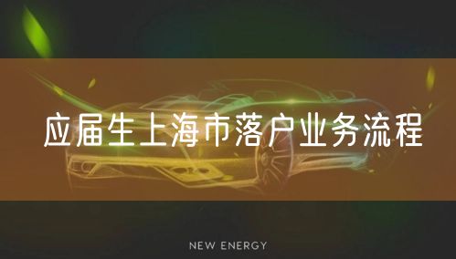 应届生上海市落户业务流程