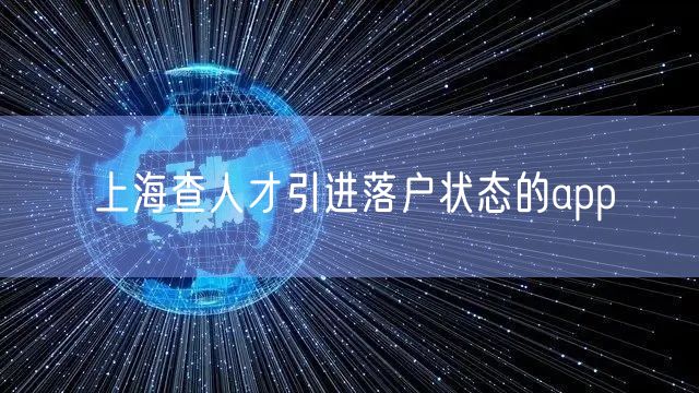 上海查人才引进落户状态的app