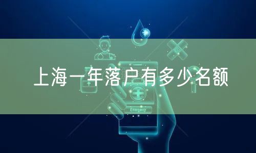 上海一年落户有多少名额
