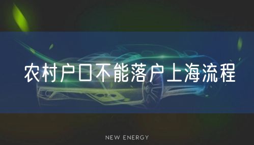 农村户口不能落户上海流程