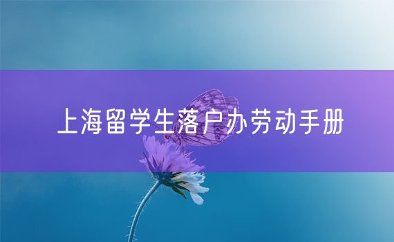 上海留学生落户办劳动手册