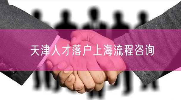 天津人才落户上海流程咨询