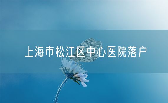 上海市松江区中心医院落户