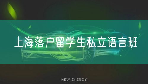 上海落户留学生私立语言班