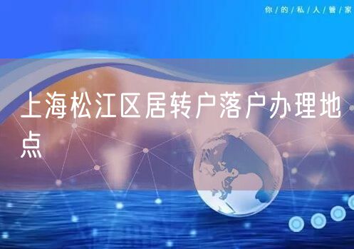 上海松江区居转户落户办理地点