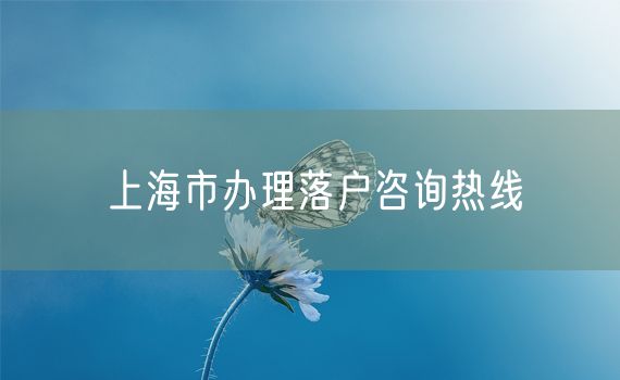上海市办理落户咨询热线