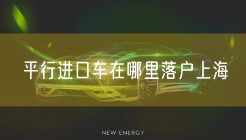 平行进口车在哪里落户上海