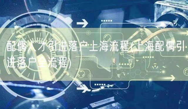 配偶人才引进落户上海流程(上海配偶引进落户全流程)