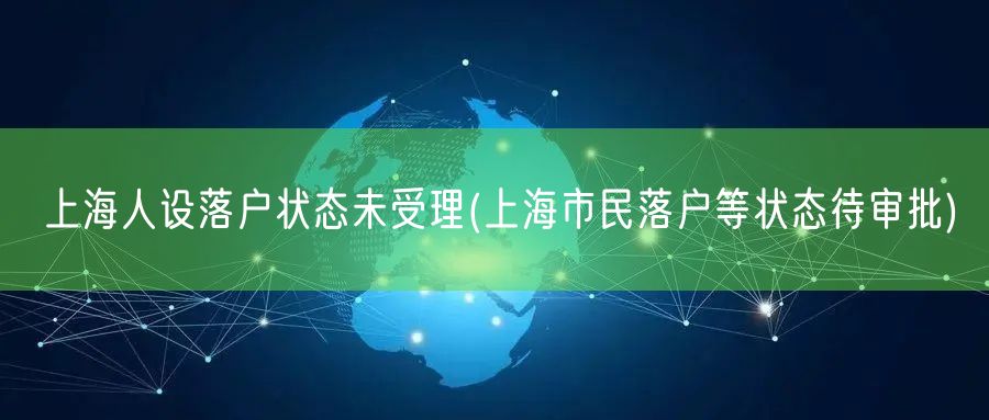 上海人设落户状态未受理(上海市民落户等状态待审批)