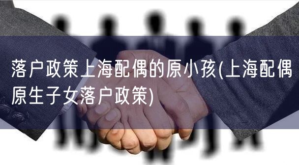 落户政策上海配偶的原小孩(上海配偶原生子女落户政策)