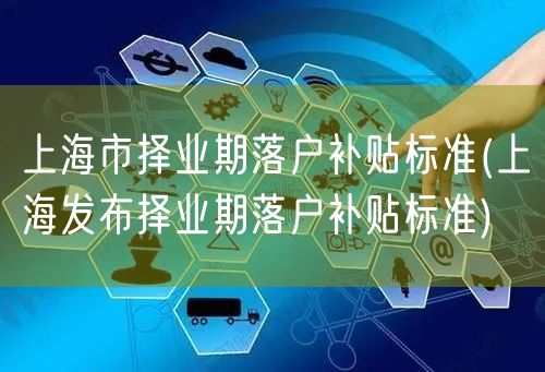 上海市择业期落户补贴标准(上海发布择业期落户补贴标准)